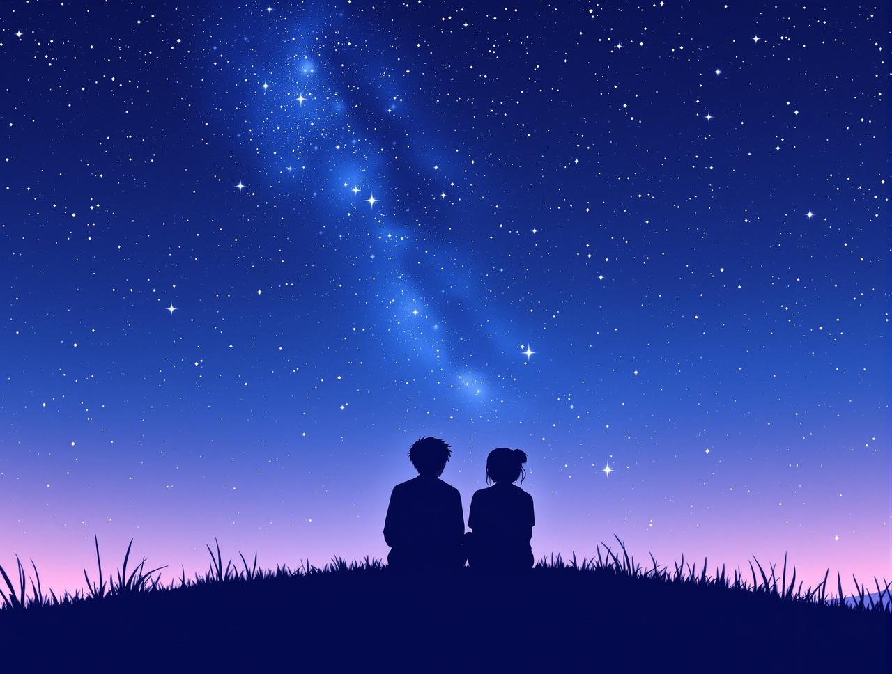 星空下的约定 - 花蛋短剧治愈动漫短剧 星空下的约定